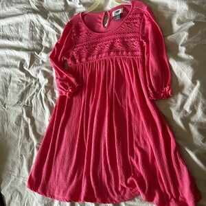 Youth girls Old Navy pink flowy dress size 8 (M)